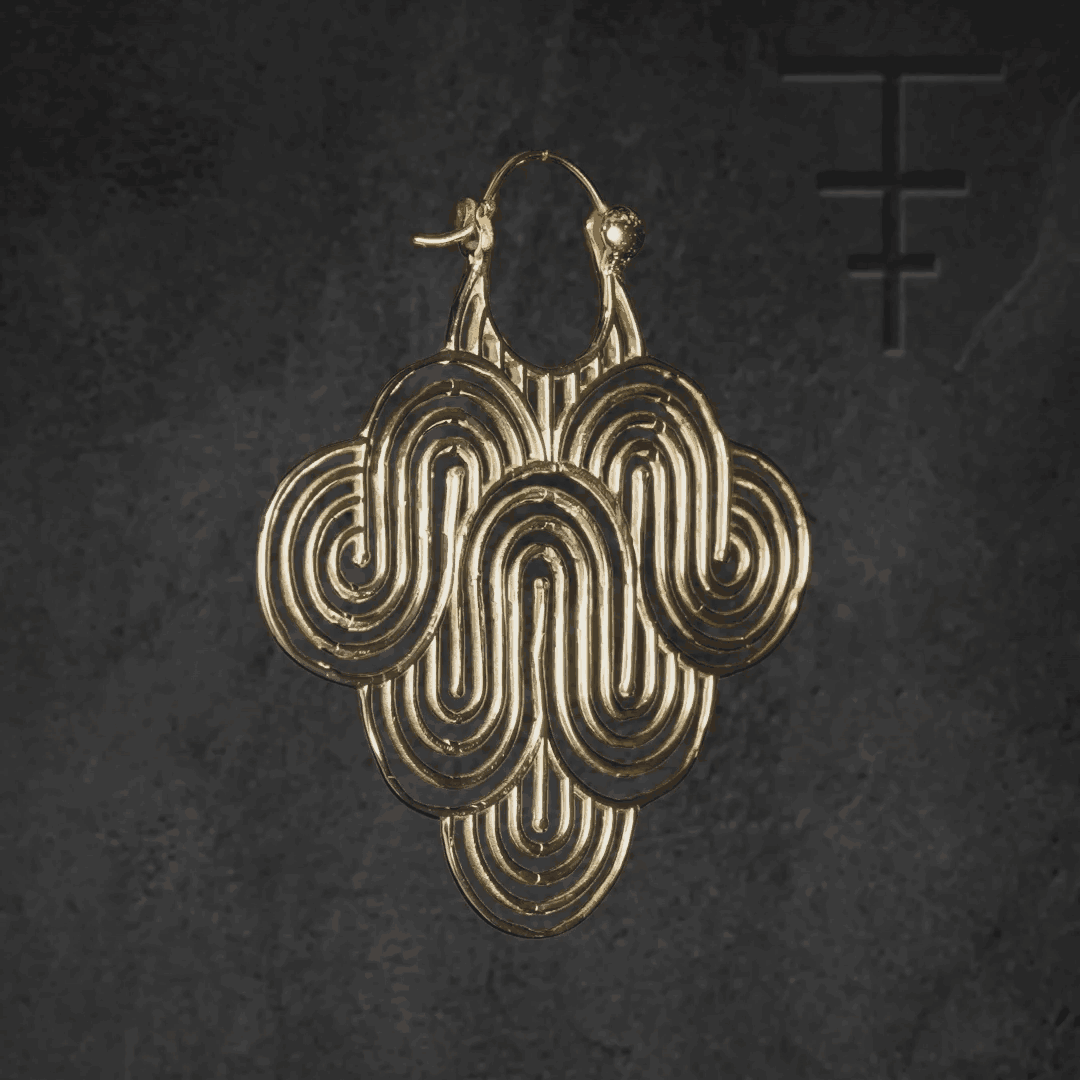 Vintage-style statement hoops with modern twist and groovy silhouette