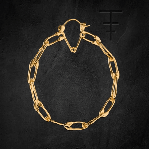 Safety Pin Link Hoop