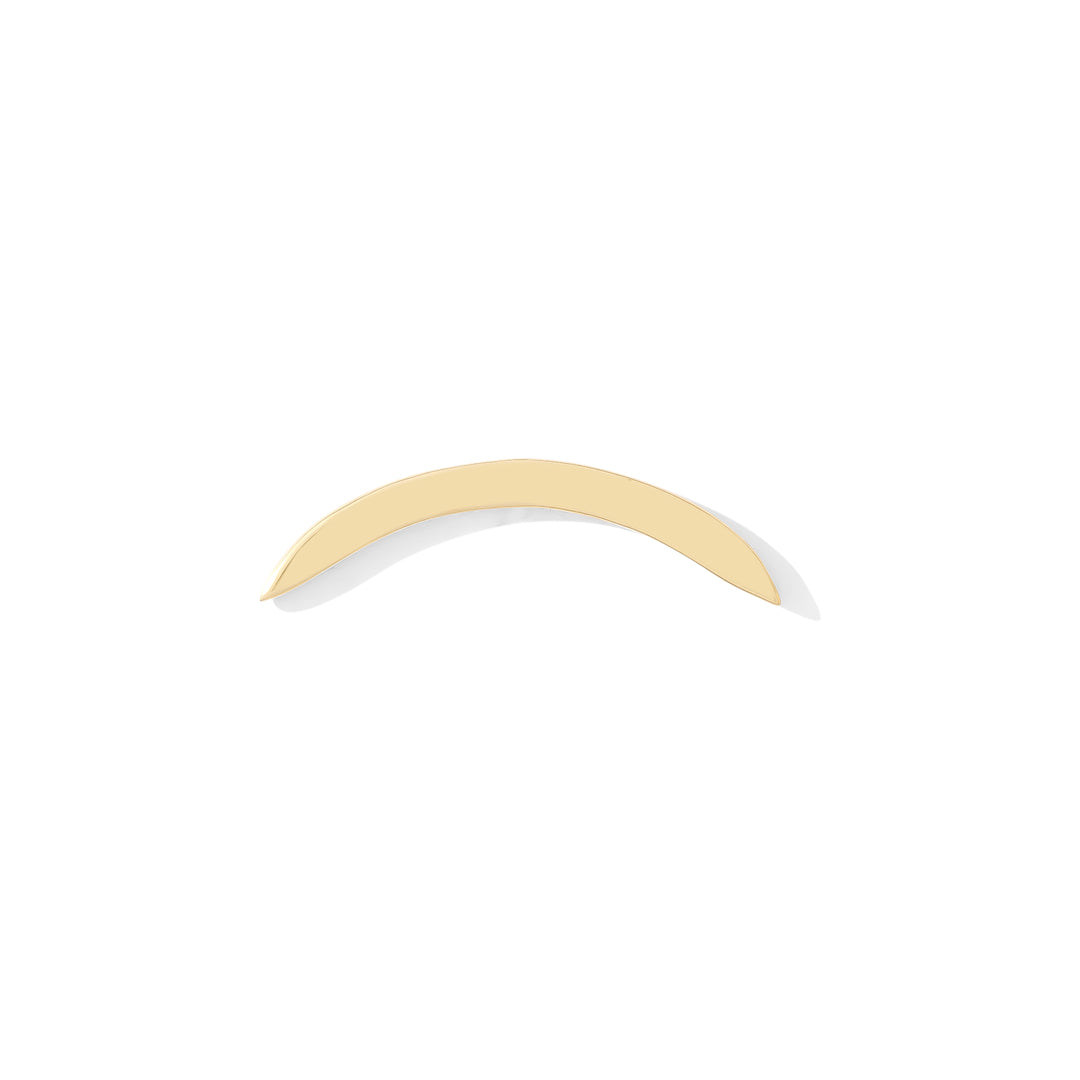 Modern curved gold pin for cartilage or lobe styling