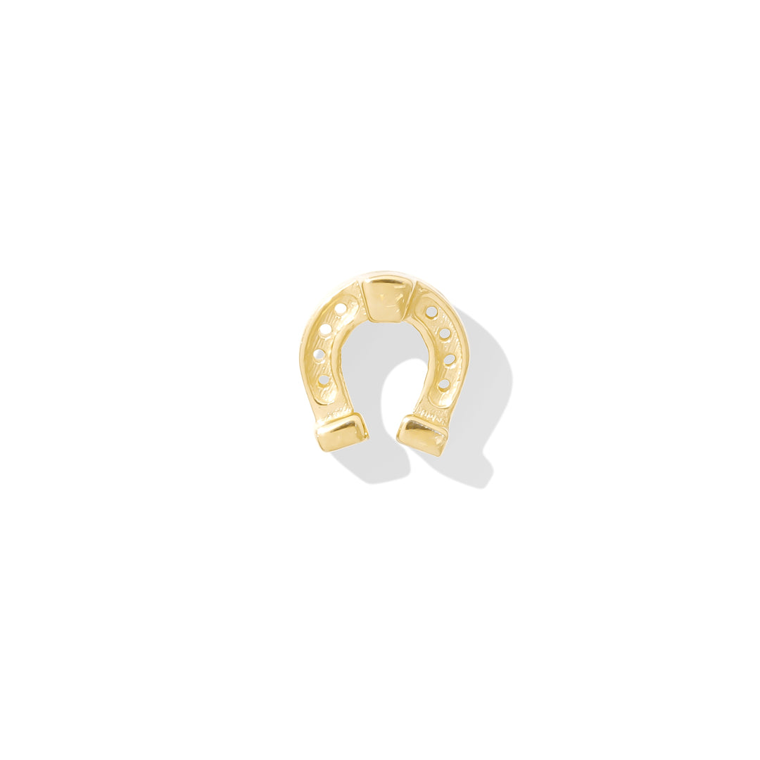 14k gold horseshoe threadless pin for piercings