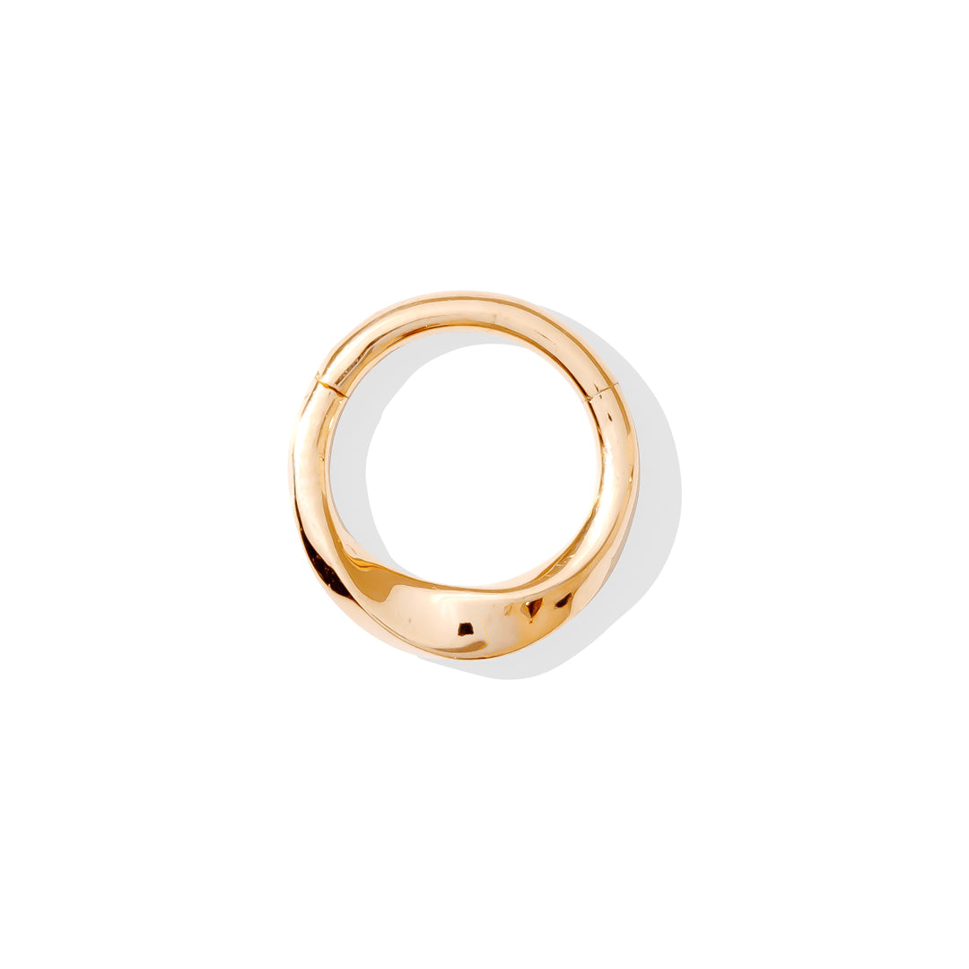 14k rose gold London Clicker, bold twisted lines and sleek, sophisticated design.