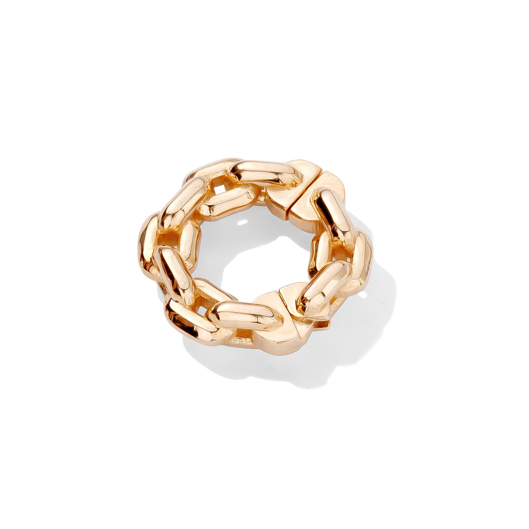 Sleek ear weights in chain design, perfect for stretching and stretched ears, Rose gold jewelry, earrings