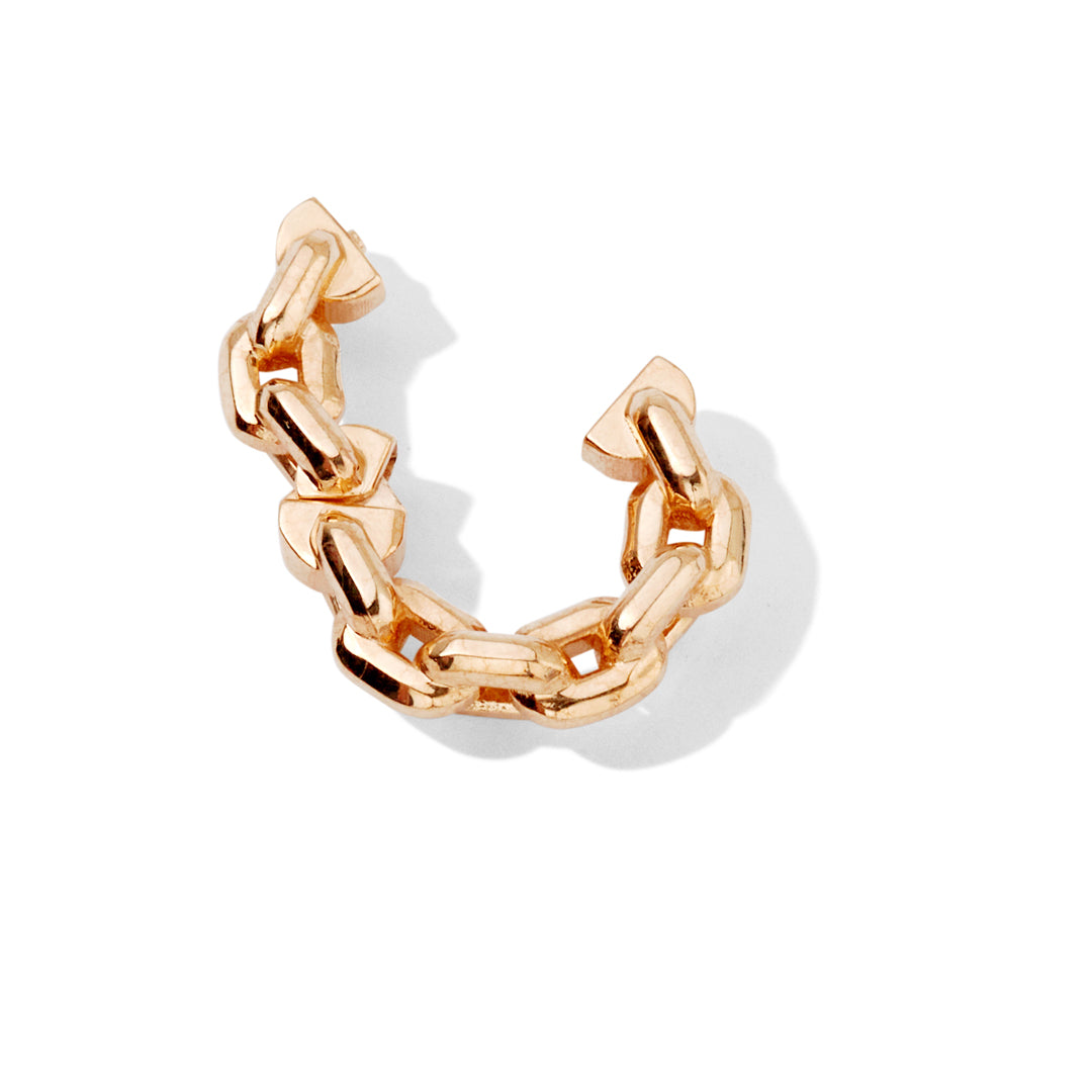 Sleek ear weights in chain design, perfect for stretching and stretched ears, Rose gold ear earrings