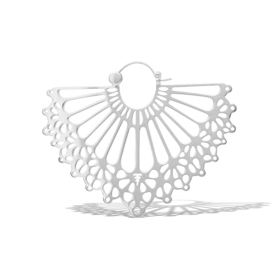 monarch hoop earring silver plated