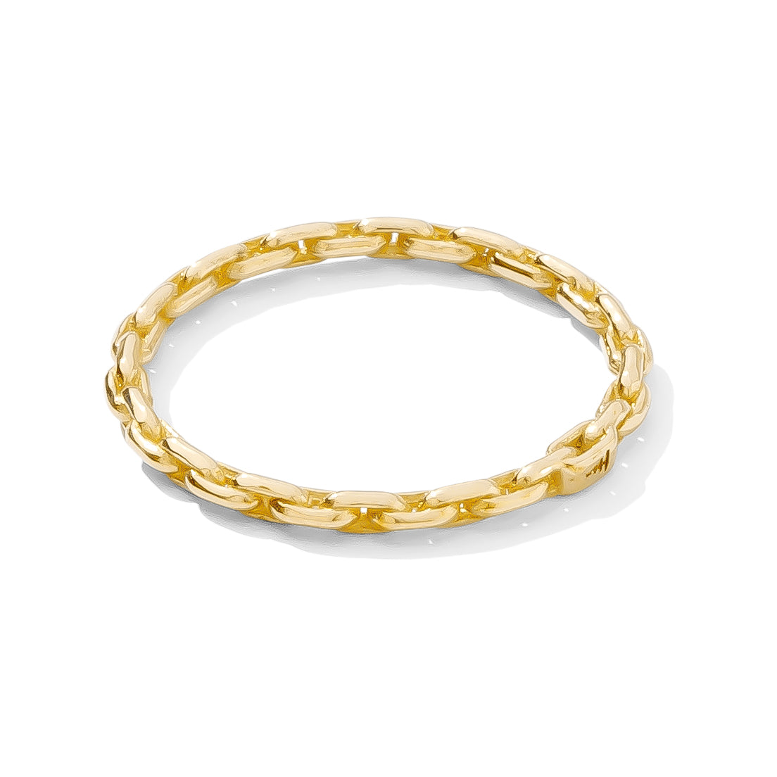 Thin Oval Chain with Tawapa Logo Finger Ring