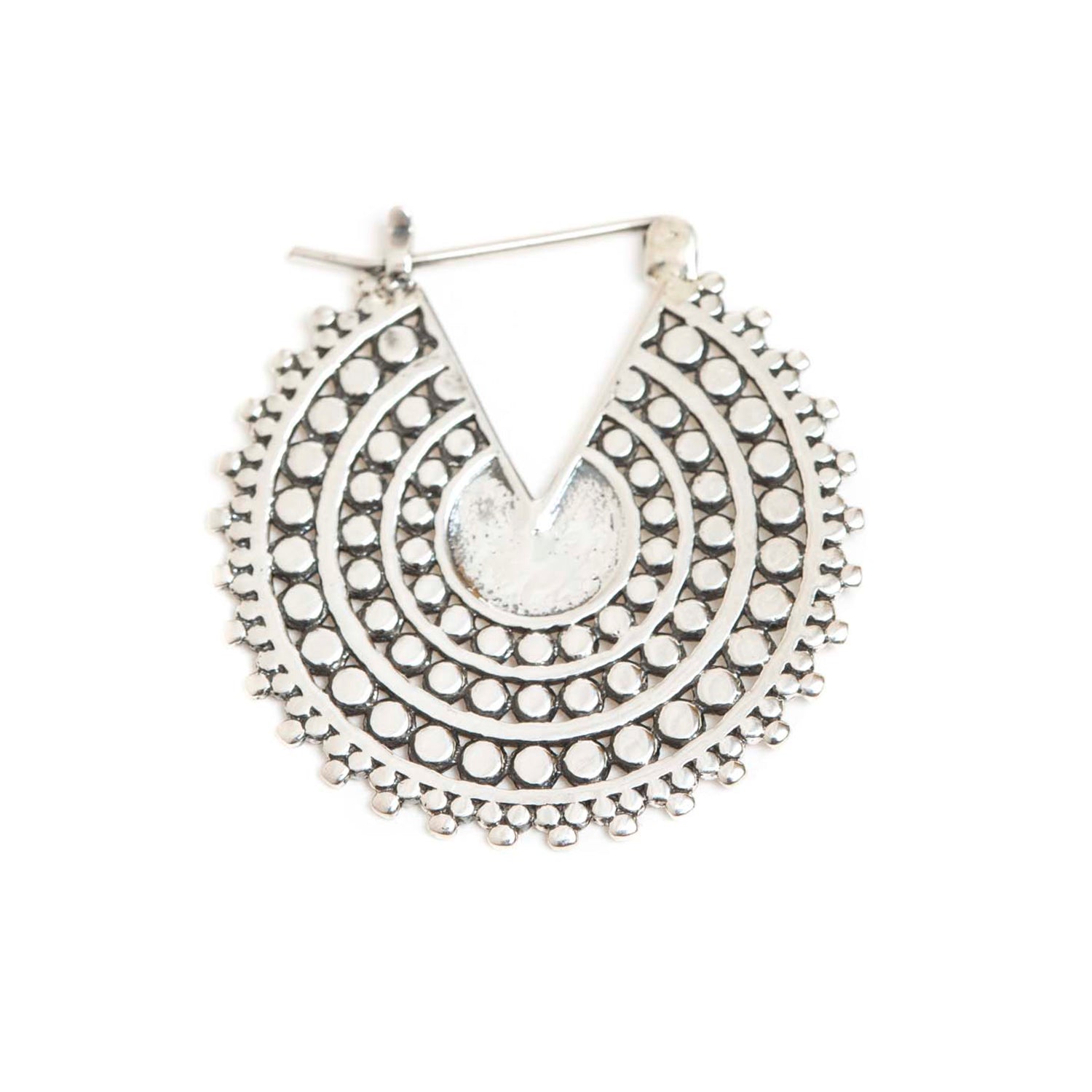 Afghan Disc Hoop silver