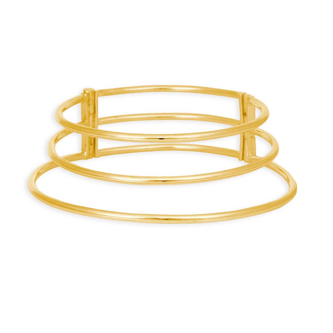 Saturn Coil Three Ring Necklace