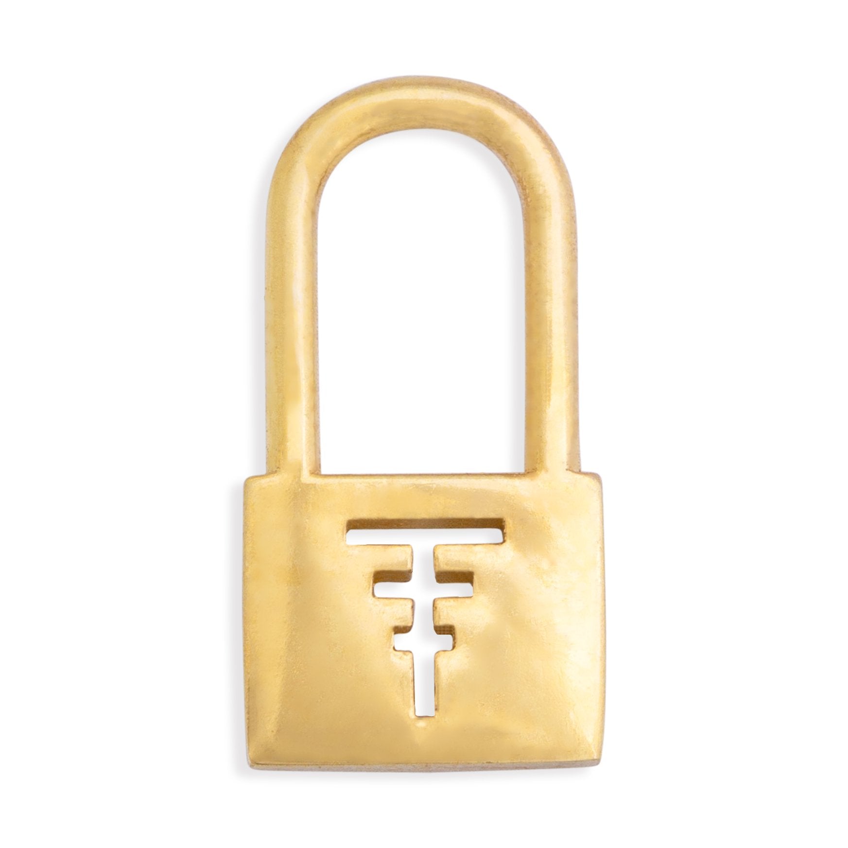 Lock Charm Solid 14k