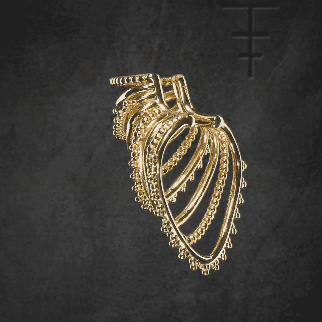 no-piercing ear cuff featuring stacked ring design