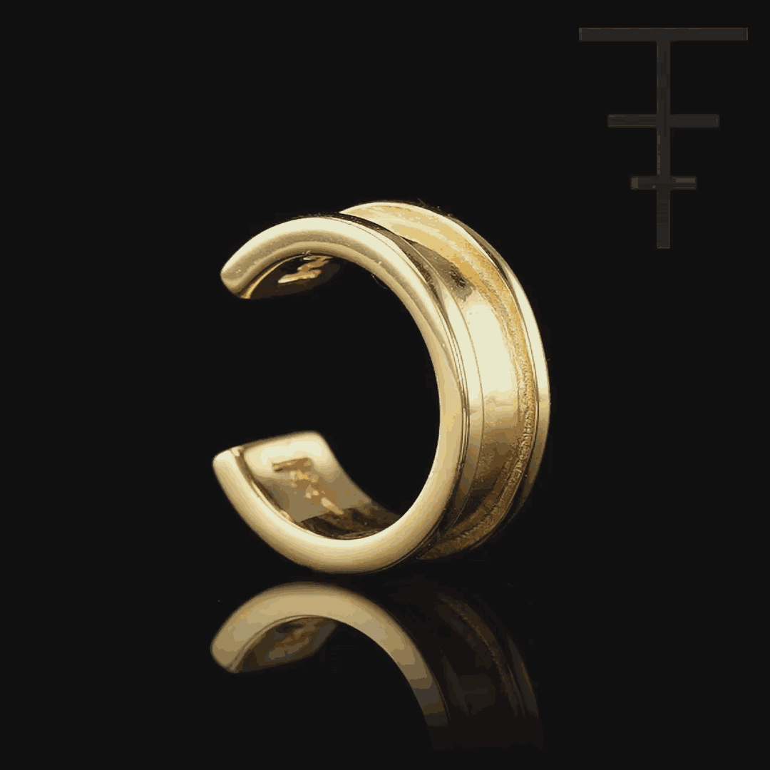 Tawapa Divit Ear Cuff—bold, geometric ear accessory with a sleek, modern aesthetic