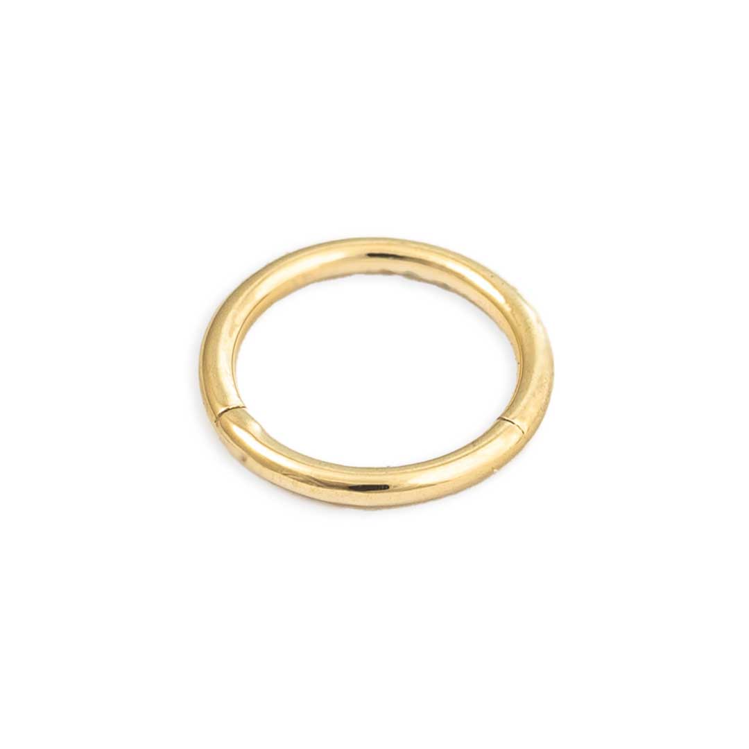 minimalist 14k gold hoop ring for daily wear