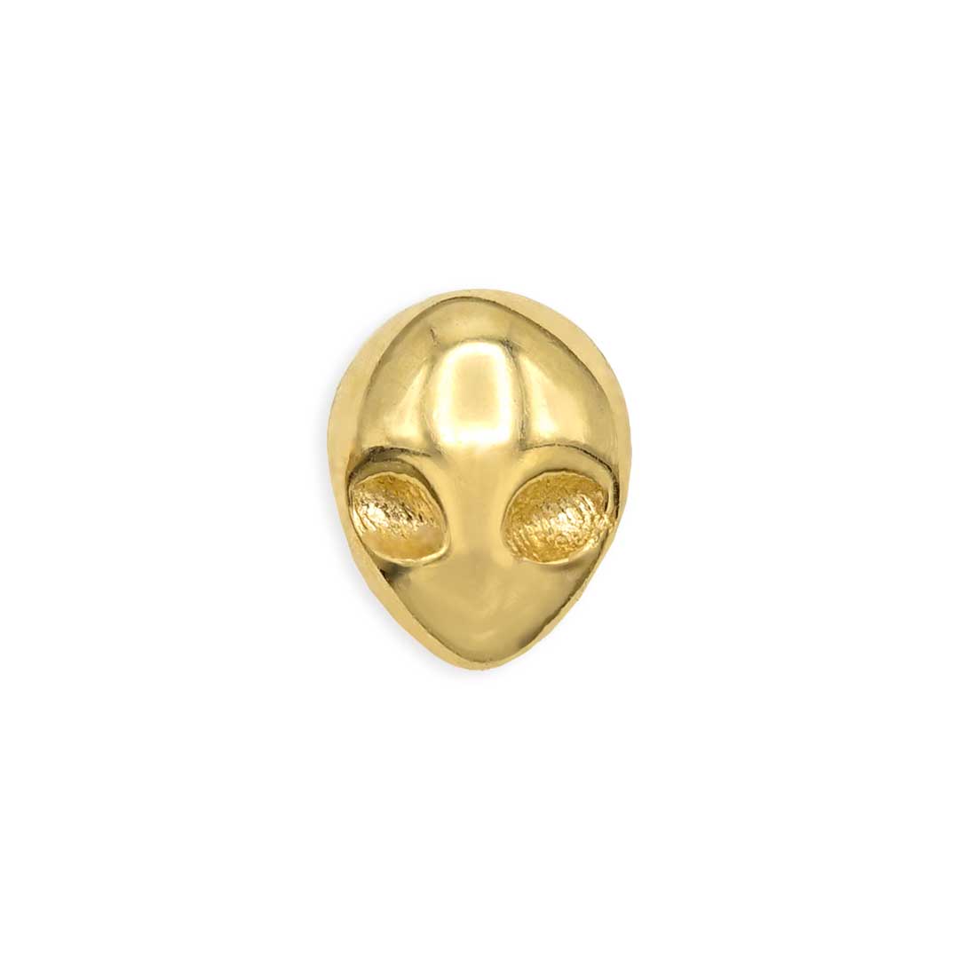14k gold Alien threadless design for piercing TAWAPA