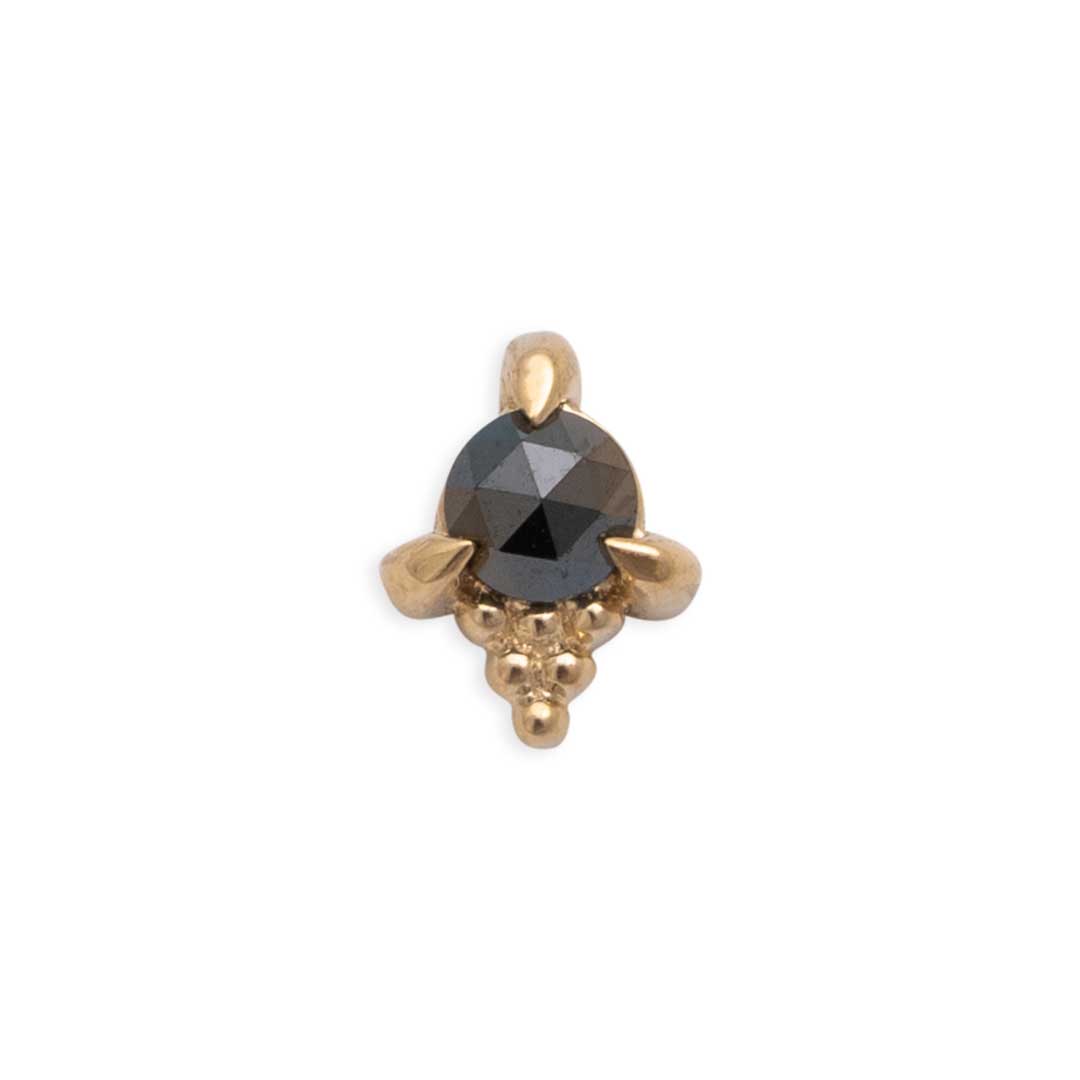 Jolene gold pin with dotted detail and gemstone