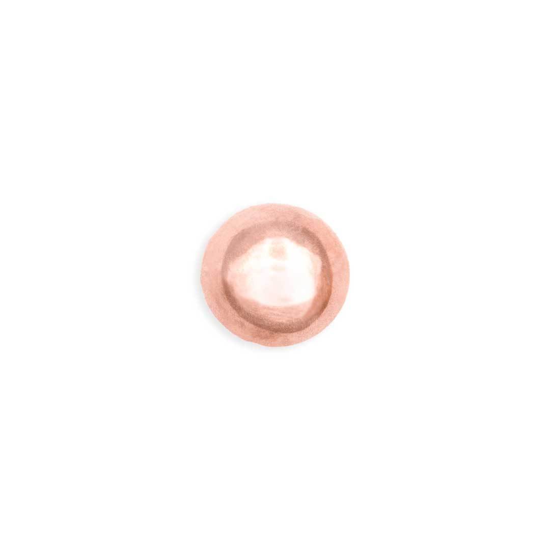 Large rose gold dune pin