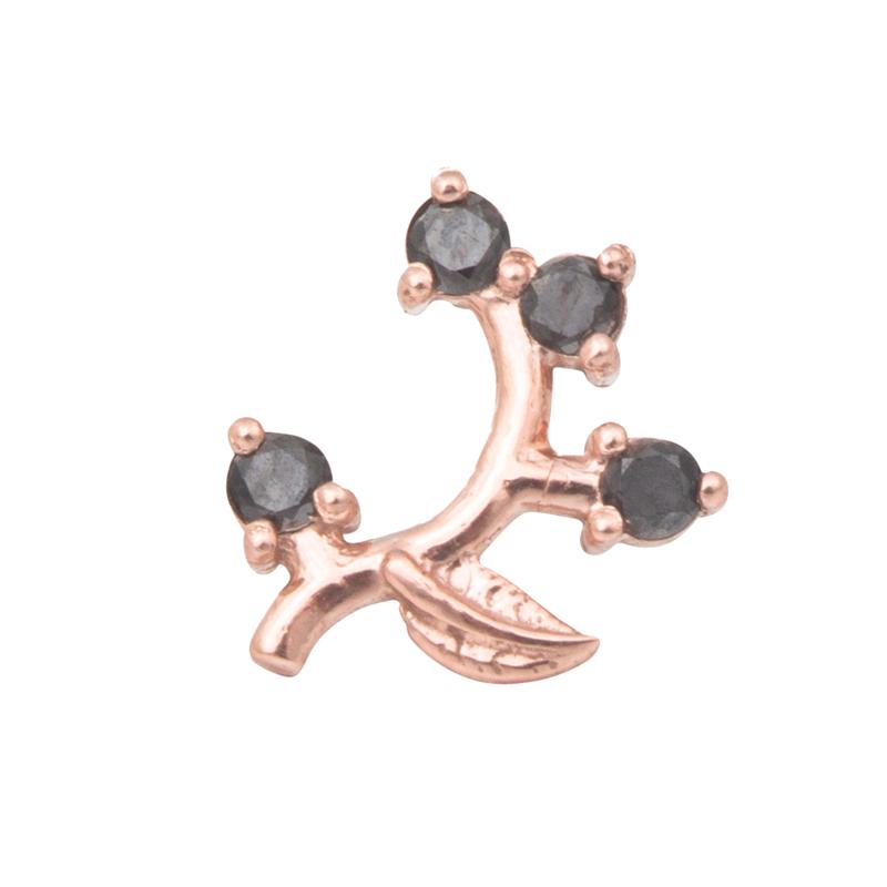 Frond Pin with Gemstone