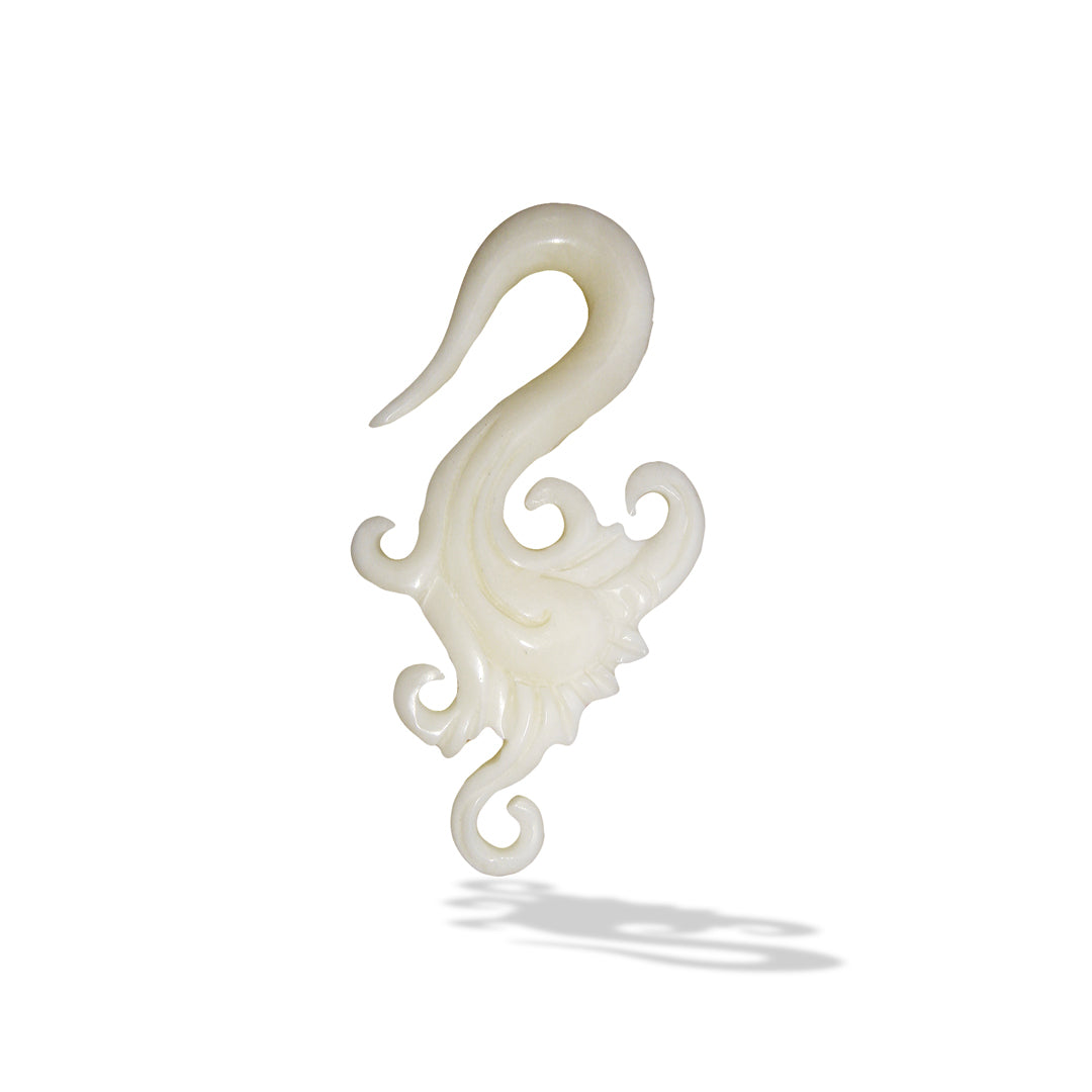 Bone hook , earrings