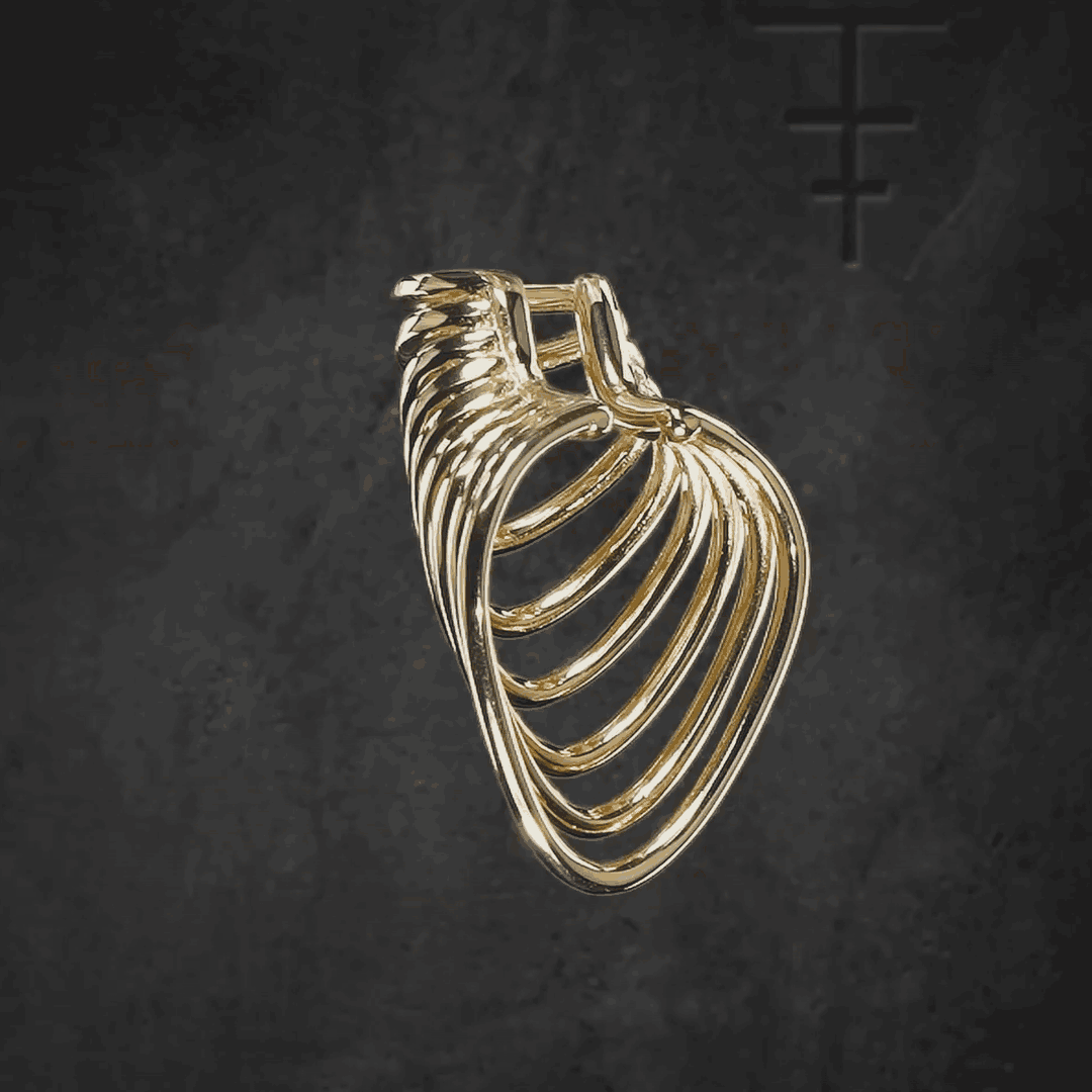 statement ear cuff with layered ring design