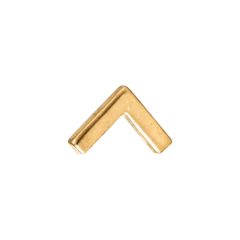 Apex threadless end 14k gold on white background TAWAPA

