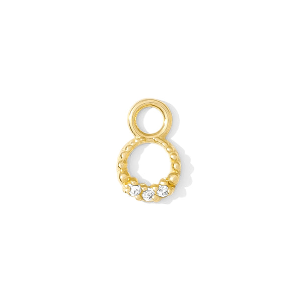 Athena Charm Solid 14k Gold