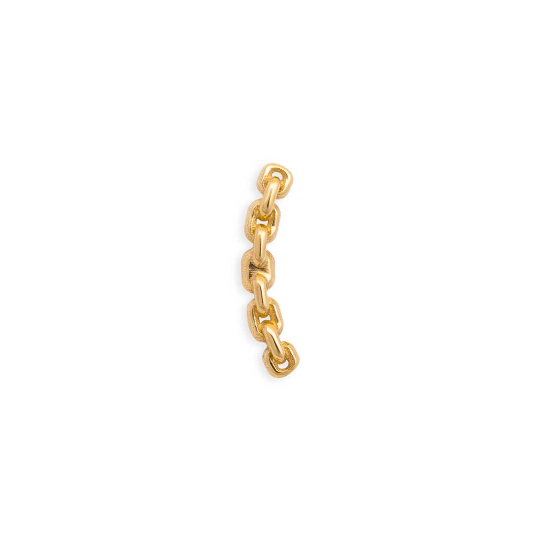 14k gold Chain Link Pin with curved nine-link design TAWAPA