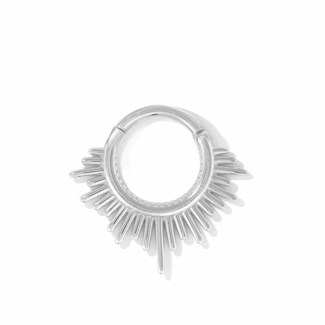 Divinity Clicker in sterling silver for septum or nostril piercings, handcrafted by TAWAPA