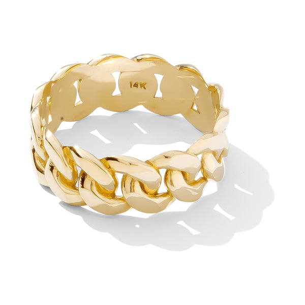 Downtown Chain Finger Ring Solid 14k