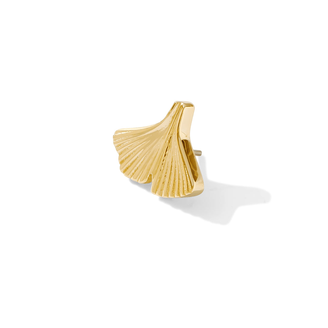 Nature-inspired Ginkgo threadless end for elegant styling
