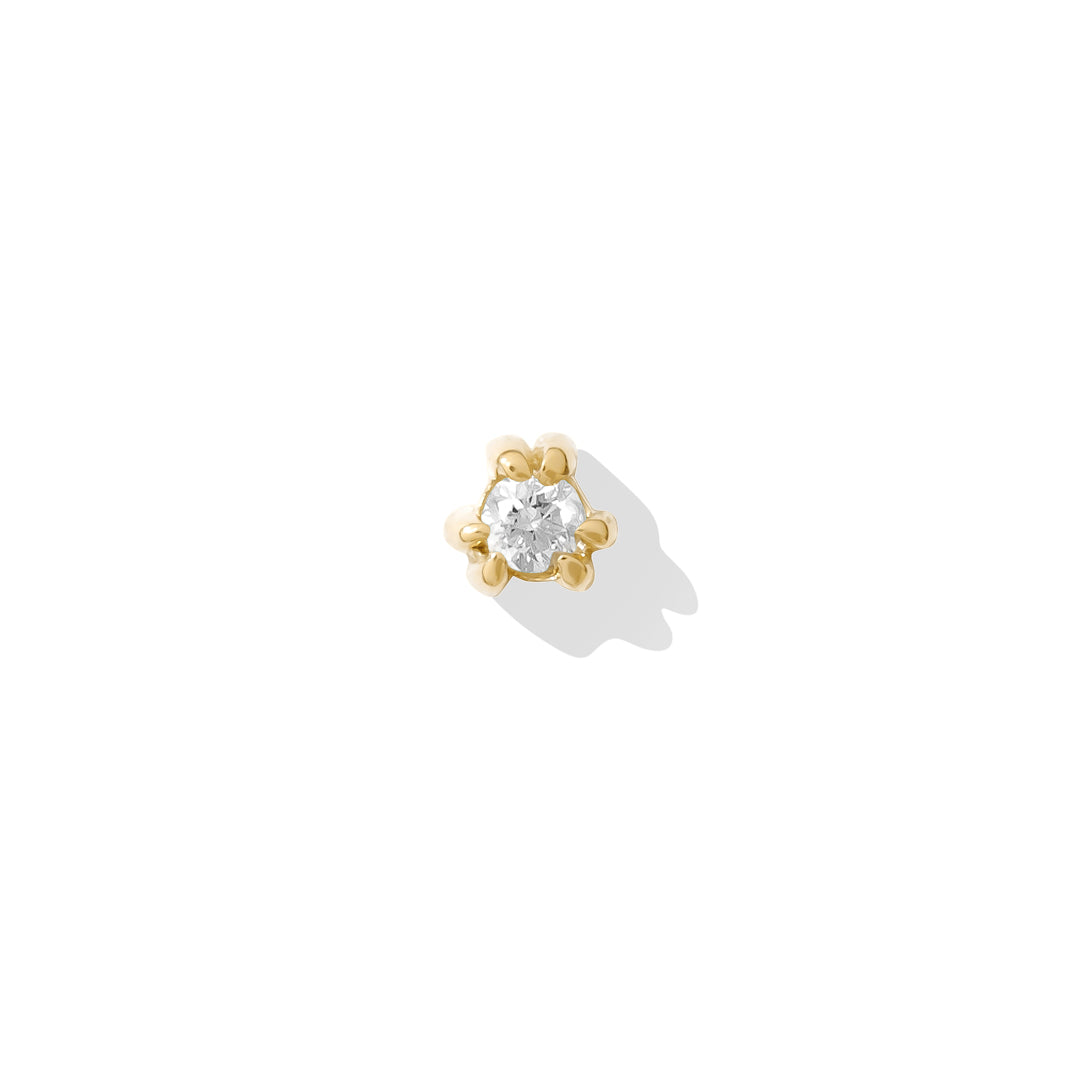 Iris Pin from the Painted Ladies Collection—authentic birthstone options in a striking triangle prong design.
