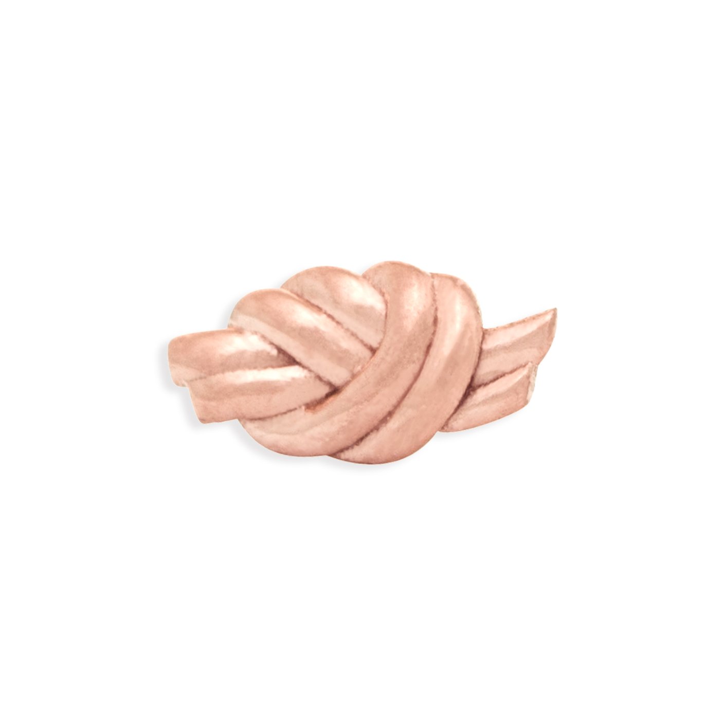 Rose Gold knot design threadless piercing pin
