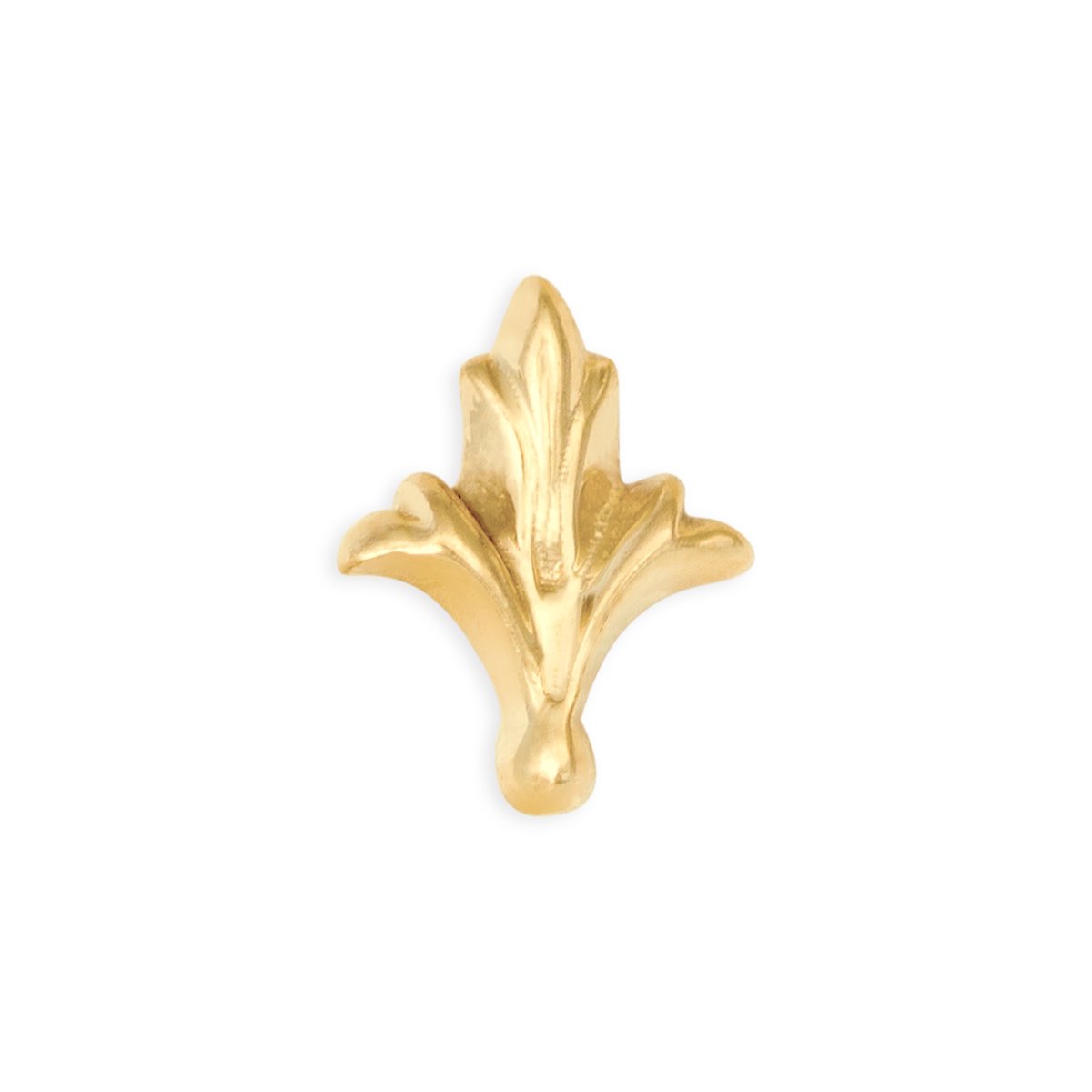 Delicate 14k gold leaf pin for curated ear styling