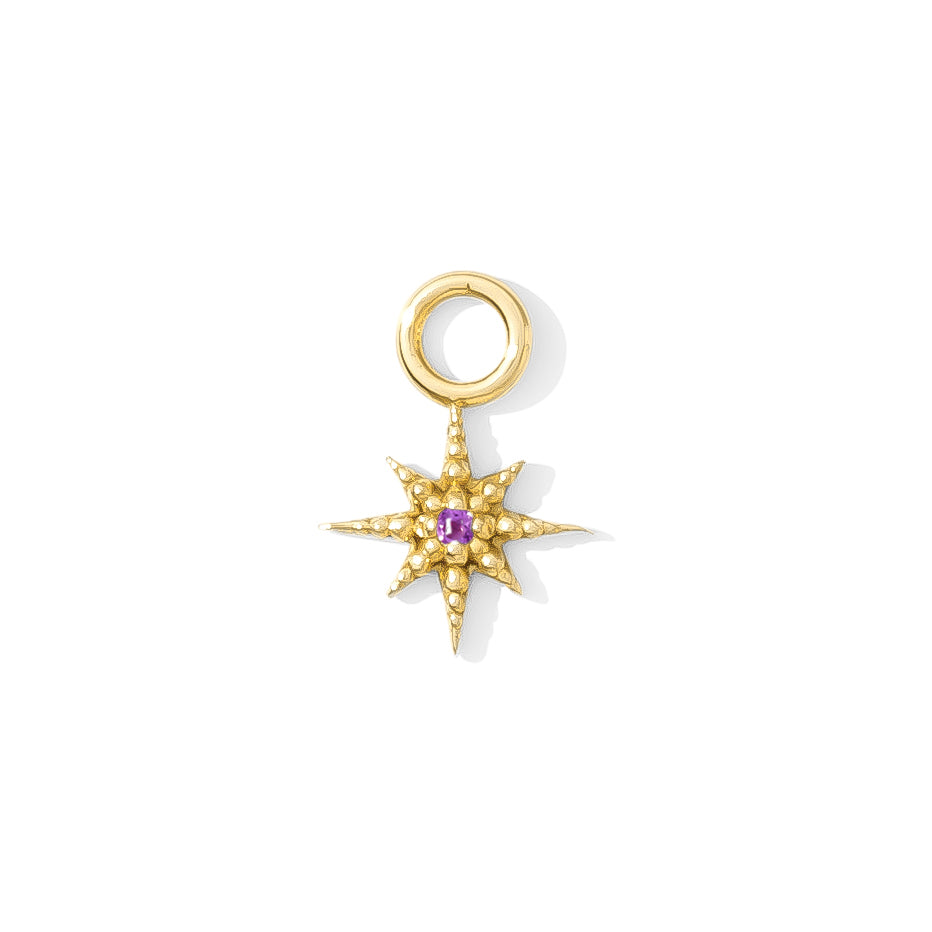 Elegant eight-point star piercing jewelry in gold