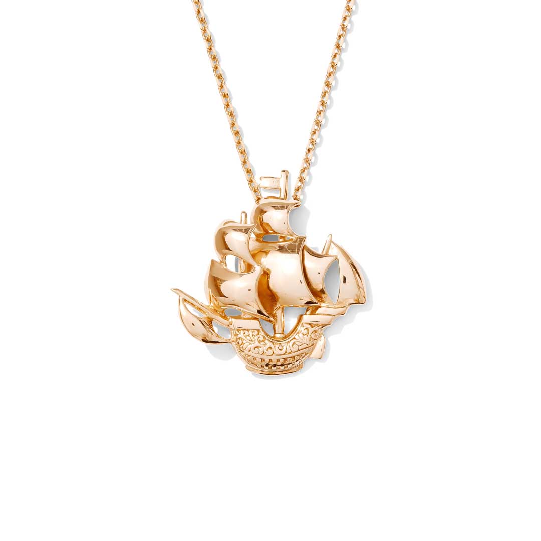 Broche Bijou Pince De Cravate Bateau Ancre Marine En Acier Doré