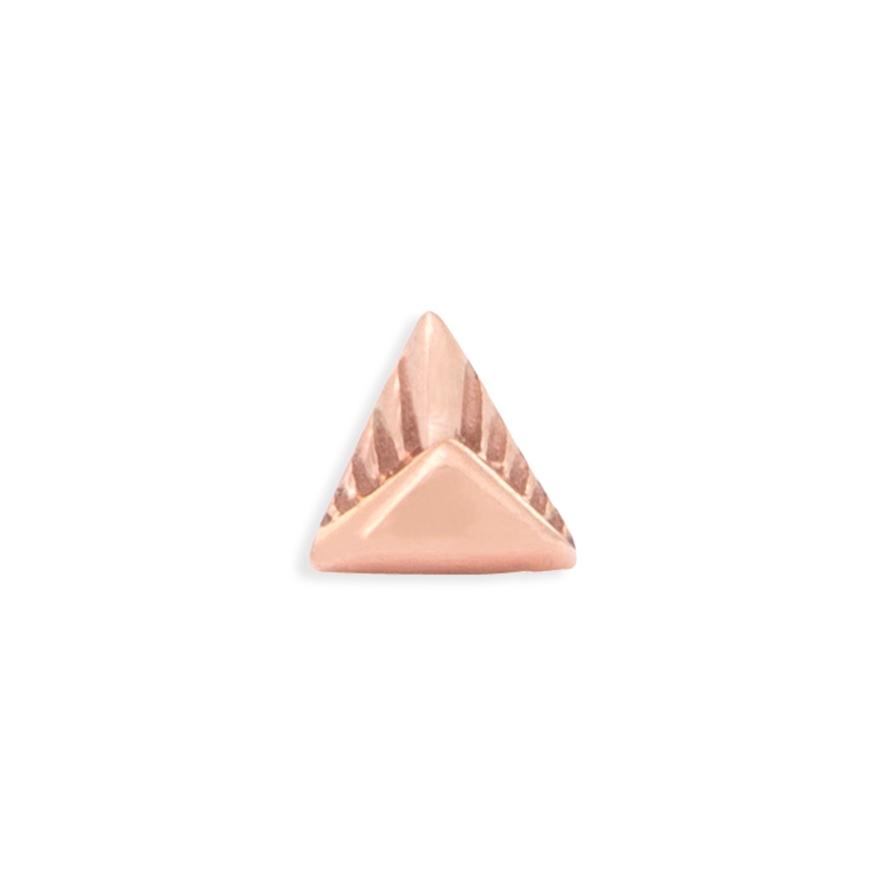 Rose Gold summit design pin for ear or facial piercings
