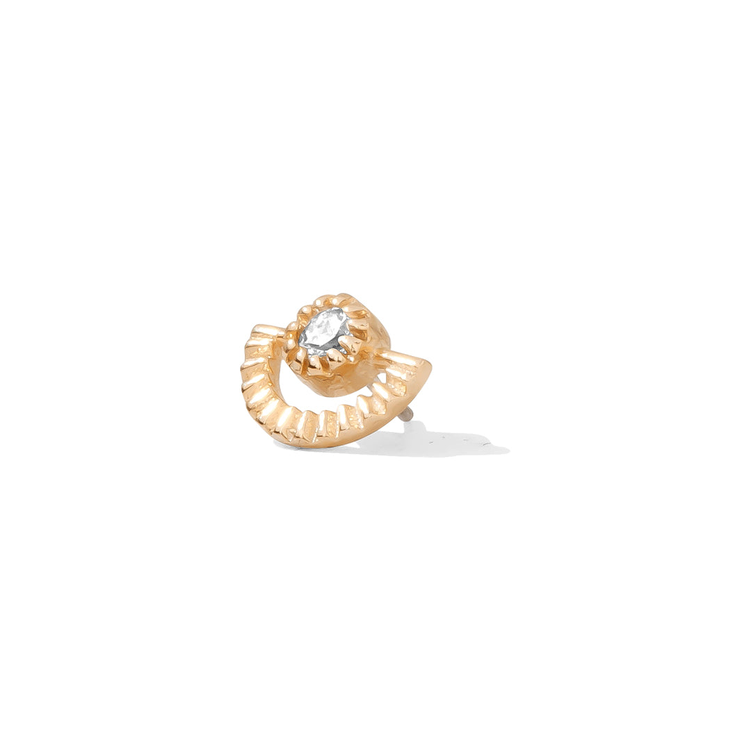 Sun Rays Pin | 14k Threadless Ends | TAWAPA