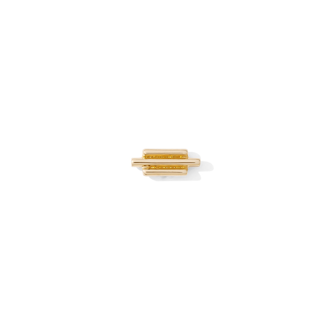 14k gold ear lobe pin for curated ear