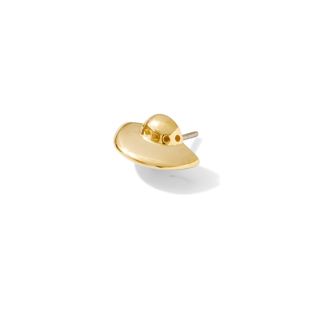 Mystical UFO end for lobe and curated ear piercings