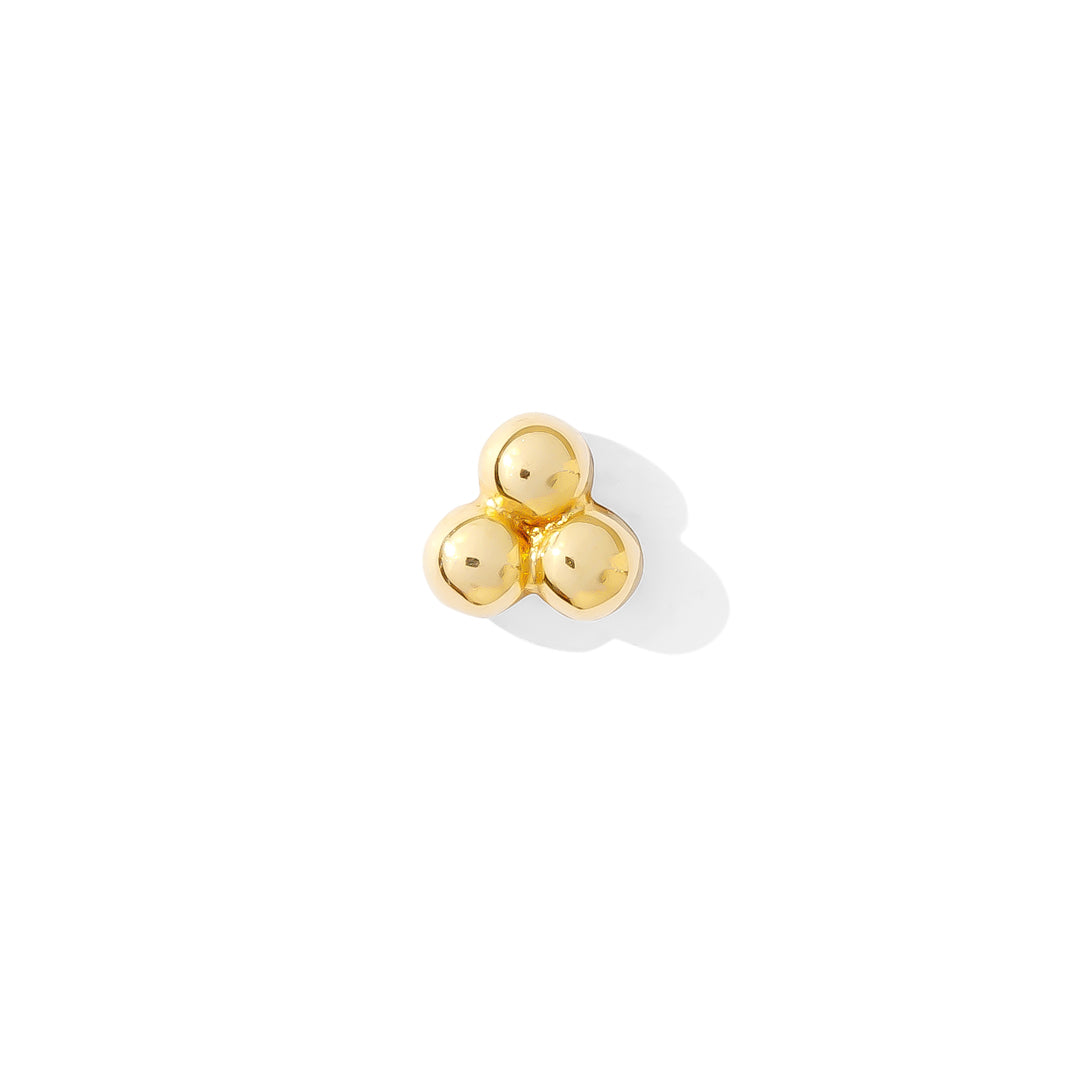 white 14k gold Cuban chain pin perfect for nose and ear piercings.