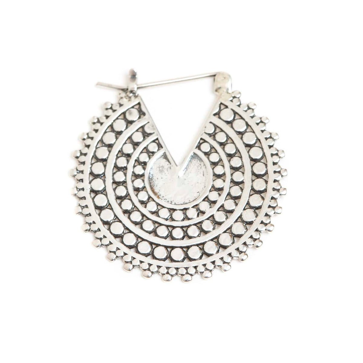 Afghan Disc Hoop silver