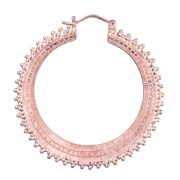 Afghan Hoop Plated rose gold