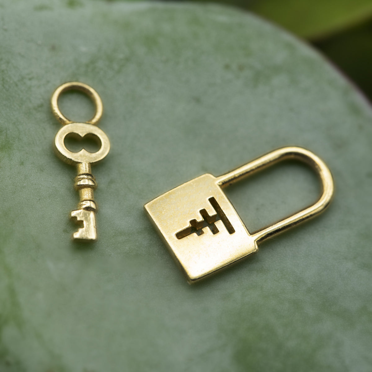 Lock Charm Plated